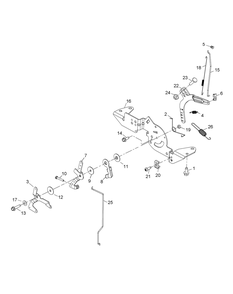 Kohler Kt735-3017 Engine Controls Diagram and Parts List for Z-FORCEL48 (17CSDALB009-17CSDALB010)(2015) Cub Cadet Lawn Tractor